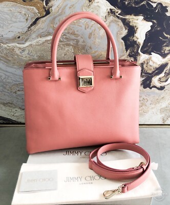 In Stores! Jimmy Choo Marianne S Coral Leather Tote Bag | eBay