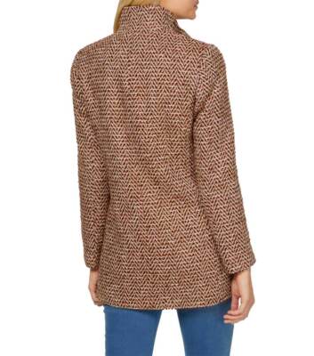 LINEA TESINI Damen Designer-Outdoorjacke, camel-rostrot