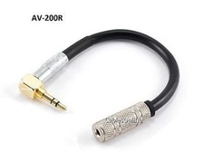 CablesOnline 6" Right-Angle 3.5mm Stereo Male to Female Audio Extension Cable