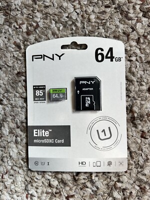PNY Elite 64GB Class 10 U1 microSDXC Flash Memory Card
