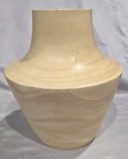 Wood Vase Hand Turned Blonde Organic Minimalist Cottage Country Boho Decor