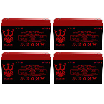 APC AP800RT 6V 12Ah SLA Replacement UPS Battery by Neptune - 4 Pack