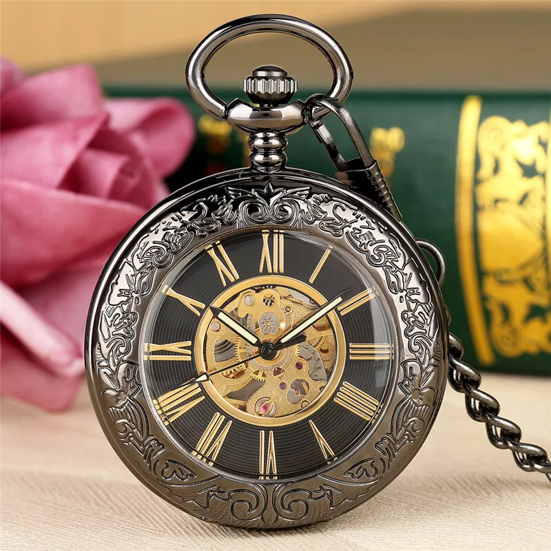 Automatic winding hotsell pocket watch