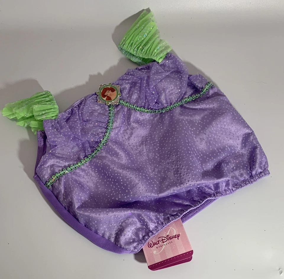 Nuevo con etiquetas Disfraz de Sirenita ARIEL Alta Costura Disney 2 piezas Top de Lentejuelas y Falda M/6X-8 Foto 3 de 4