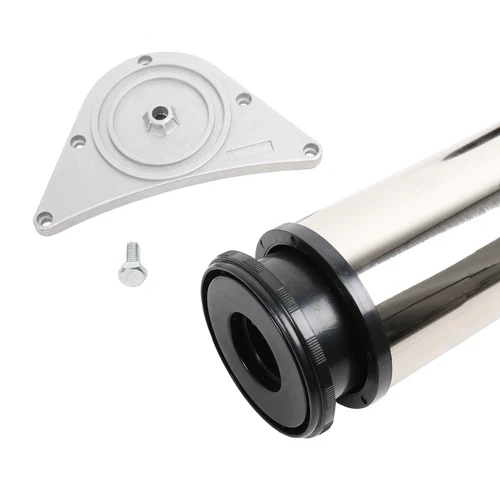 Möbelfuss Tischfuss Höhe 870mm ø 80mm Tischbein Edelstahl Optik Tischgestell