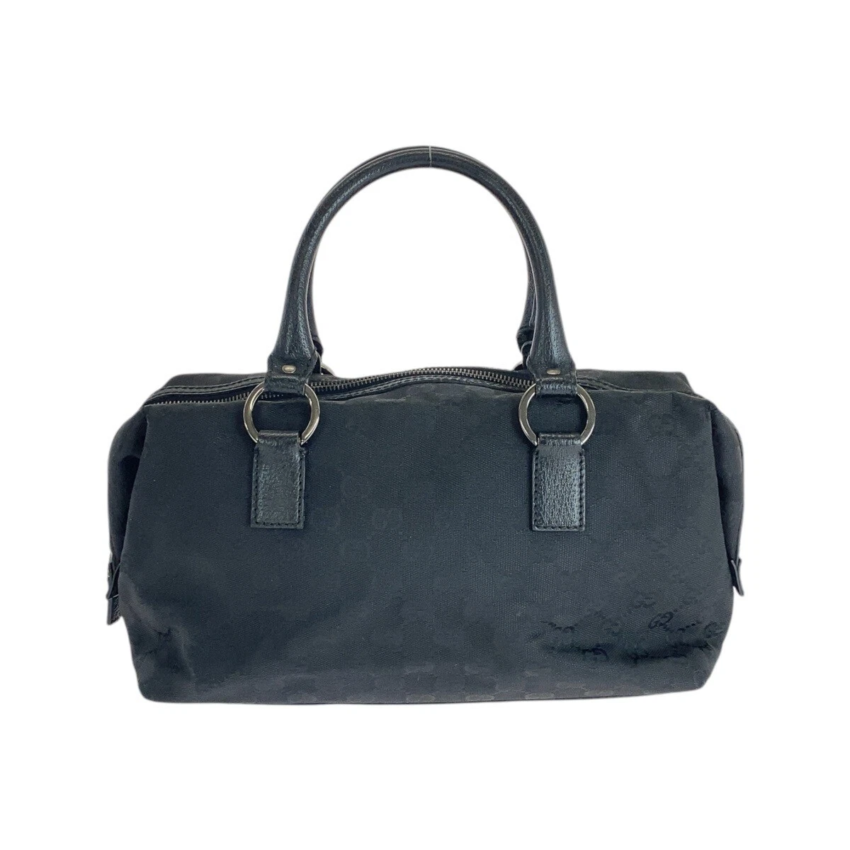 Sac à main fourre tout GUCCI 113009 noir argent matériel GG toile/cuir