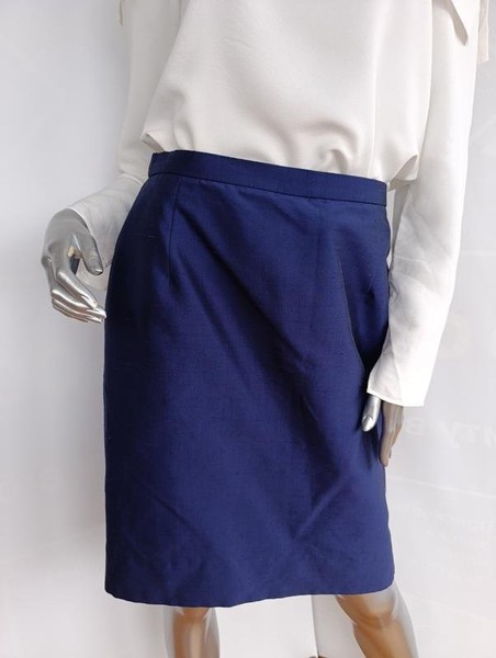 Women Akris Skirt Navy 38 / M / 46
