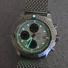 Breitling Colt Chronograph Automatic Watch A13388 Date 44mm ALL S.S. Mesh Band 9