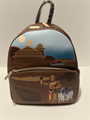 Danielle Nicole Disney Star Wars Droids C-3PO and R2-D2 Mini Backpack BNWT
