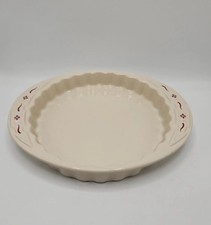 Longaberger Quiche Dish - Traditional Red - Made in USA
