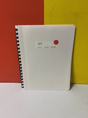 VERTEQ 007,708 2600-3A System Operations Manual