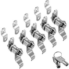 RV Locks for Storage Door 1-1/8 Inch, Camper 1-1/8" Pack of 5, Chrome Finish