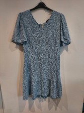 Ladies Cornflower Blue Spotted Summer Dress – Size 14