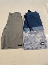 Lot Of 2 Board Shorts Boys Youth Size 29- Pelagic Swim Fish Swim Trunks