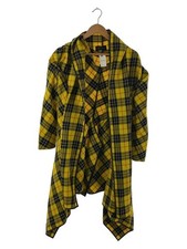 COMME des GARCONS Jacket S Wool YLW Tartan K GJ-040225