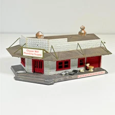 Life-Like HO Scale 1357 Clipper Mill Plumbing Supply Building - Dmgd, For Repair