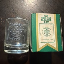 Imported Passport Scotch Shot Measuring Glass w/ Original Box - Made in USA