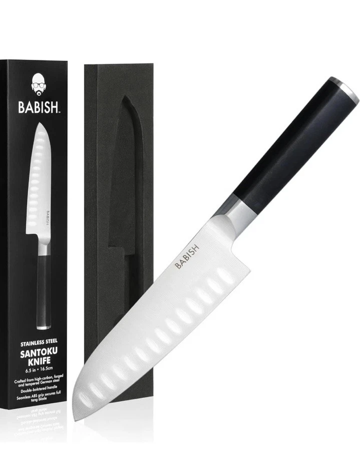 Superior 6.5-Inch Santoku Knife - Forged German Steel, Comfortable Grip
Opens in a new window or tab