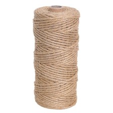 Natural Jute Twine 328ft 3mm,3Ply Twisted Thick Rope 3mm-328ft, Brown