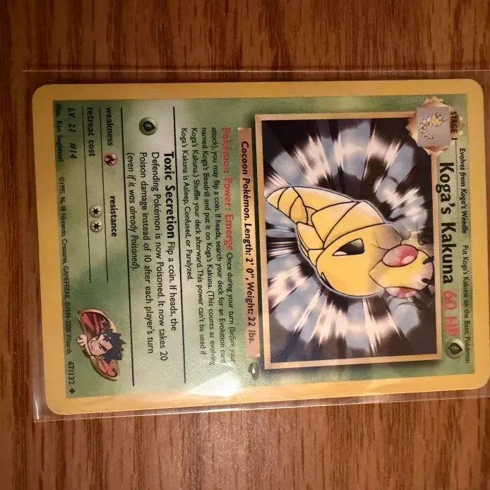 Pokemon TCG Kogas Kakuna 47/132 Gym Challenge LP