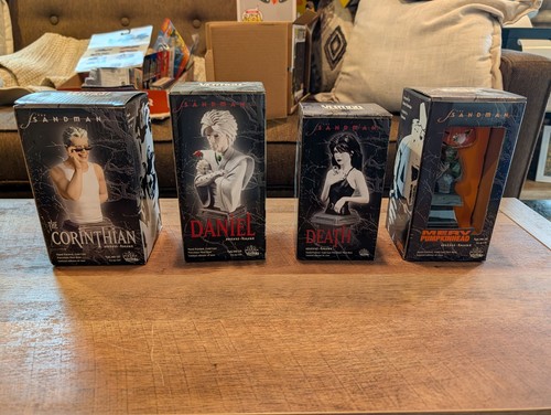 Lot DC DIRECT THE SANDMAN DEATH MINI-BUST Merv Pumpkinhead Daniel Corinthian