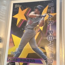 Topps Star Power Mike Piazza Los Angeles Dodgers Baseball Trading Card #2 1996