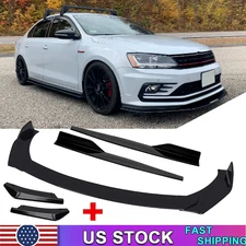 Front Bumper Lip Chin Spoiler Body Kit Splitter Side Skirt For Volkswagen Jetta