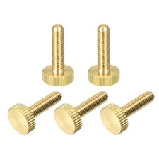5Pcs Knurled Thumb Screws M5x20mm Flat Brass Bolts Grip Knobs Fasteners