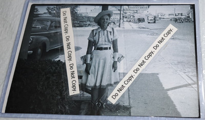 1941 Carhop At Night Hawk Restaurant South Congress Austin TX 4x6 Reprint #5