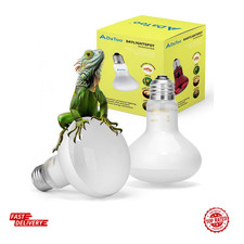 2-Pack 100W Reptile Heat Lamp UVA Basking Bulb E26