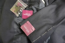 Sartoria Partenopea Navy Blue Woven S110s Wool 2 Pc Suit Jacket Pant 42 52EU NEW