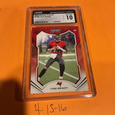 2021 Panini Playoff Tom Brady #169 CGC Gem Mint 10 Tampa Bay Buccaneers