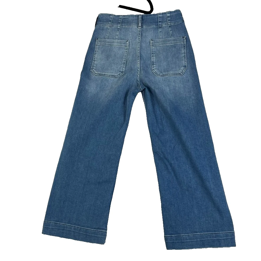 Maeve Wide Leg Jeans Women's 27 The Colette Medium Wash Patch Pockets - Image 2 of 4