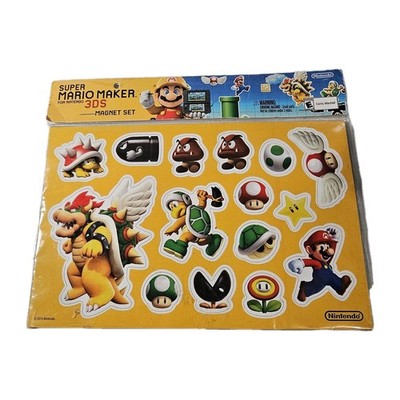 Nintendo Super Mario Maker 3DS Magnet Set Bowser Bullet Bill Hammer Bro Goomba 