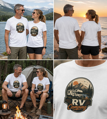 Vintage RV Camping T-Shirt | Road Trip Adventure Outdoor Tee