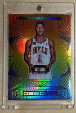 🔥2024-25 Derrick Rose Obsidian Electric Etch Hot Springs Bulls MVP #195 SSP/15