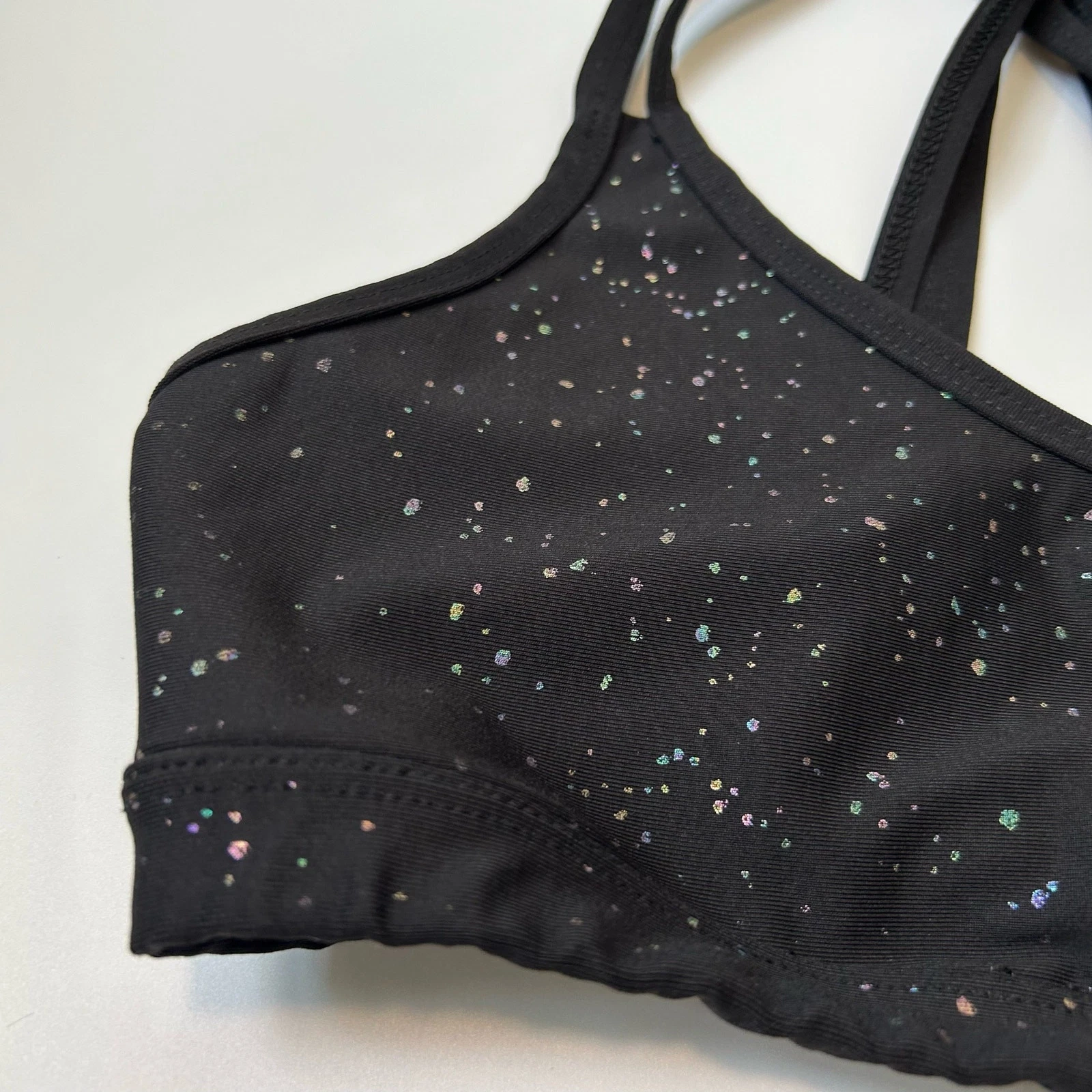 beyond-yoga double back alloy speckled lounge tank-bra