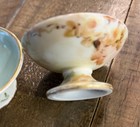 Two Antique Porcelain Handpainted Footed Salts — photo 4