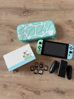 Nintendo Switch Animal Crossing Edition + 6 Spiele 