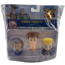 Disney Pixar Toy Story 4 Finger Puppets 3 Pack : Woody Bo Peep Giggle McDimples