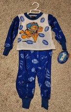 Vintage PCA Apparel Garfield Football 3T Toddler 2 Pc Pajama Set