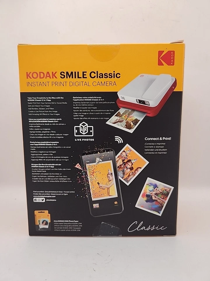 KODAK Smile Digital instant camera Photo Printer for 3.5 x 4.25 Zink Photo Paper - Image 2 of 4