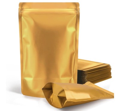 Resealable Packaging Bags for Small Business, 100Pcs 4''x6'', Gold