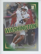 2024 PANINI LUMINANCE FOOTBALL 158 MALIK WASHINGTON ROOKIE GREEN 036/100