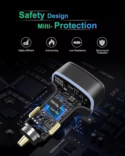 Fast Car Charger PD 42W 3 Port USB TYPE C Cigarette Lighter Socket Power Adapter - 第 2/7 張圖片