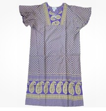 ANTHONY RICHARDS 4X Purple Gold Lounge House Dress Nightgown 100 Cotton