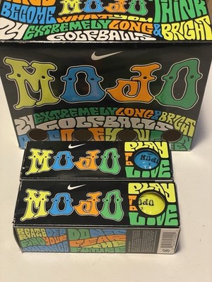 Nike Mojo Golf Balls Yellow Blue New Old Stock 4 Golf Balls