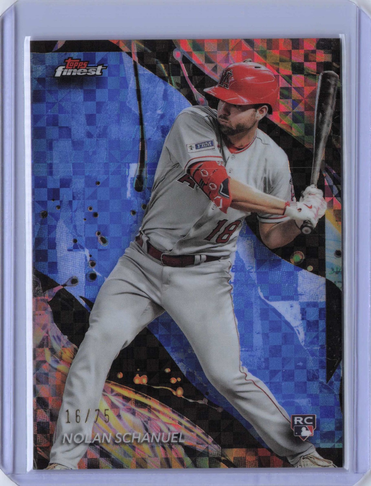 Nolan Schanuel 2024 Finest #182 Blue Checkerboard Refractors #/75