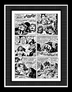 Jack Kirby Capitán América #208 arte de producción raro página 14