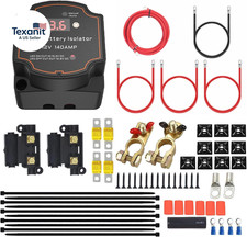 3M Split Charge Relay Kit,12V 140Amp Smart Dual Battery Isolator Kit Manual/Auto